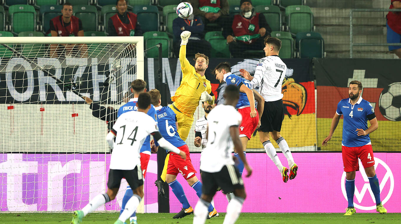 Goalkeeper Benjamin Büchel denied Germany on several occasions. © GettyImages