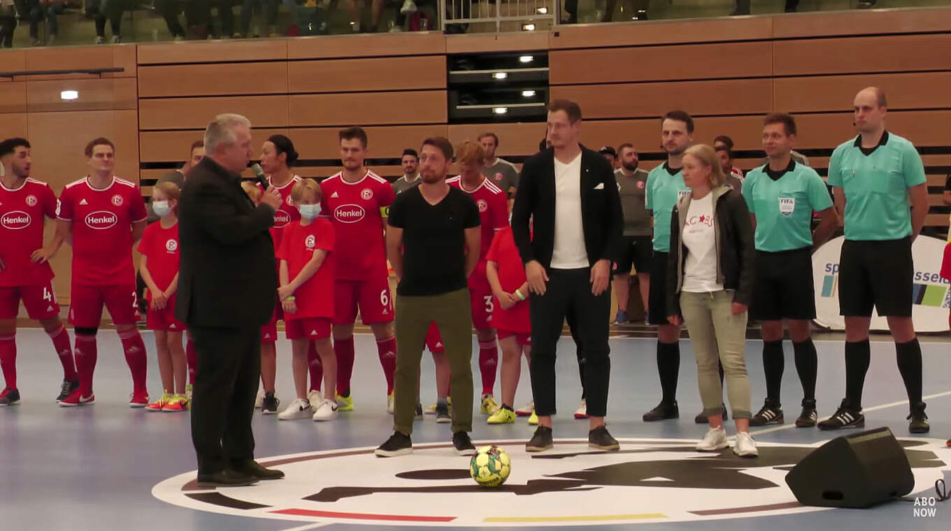 Vor dem Spiel: Die Futsal-Bundesliga wird offiziell eröffnet © DFB-TV