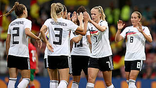 The Germany Women's National Team ran out comfortable winners against Bulgaria. © 2021 Getty Images