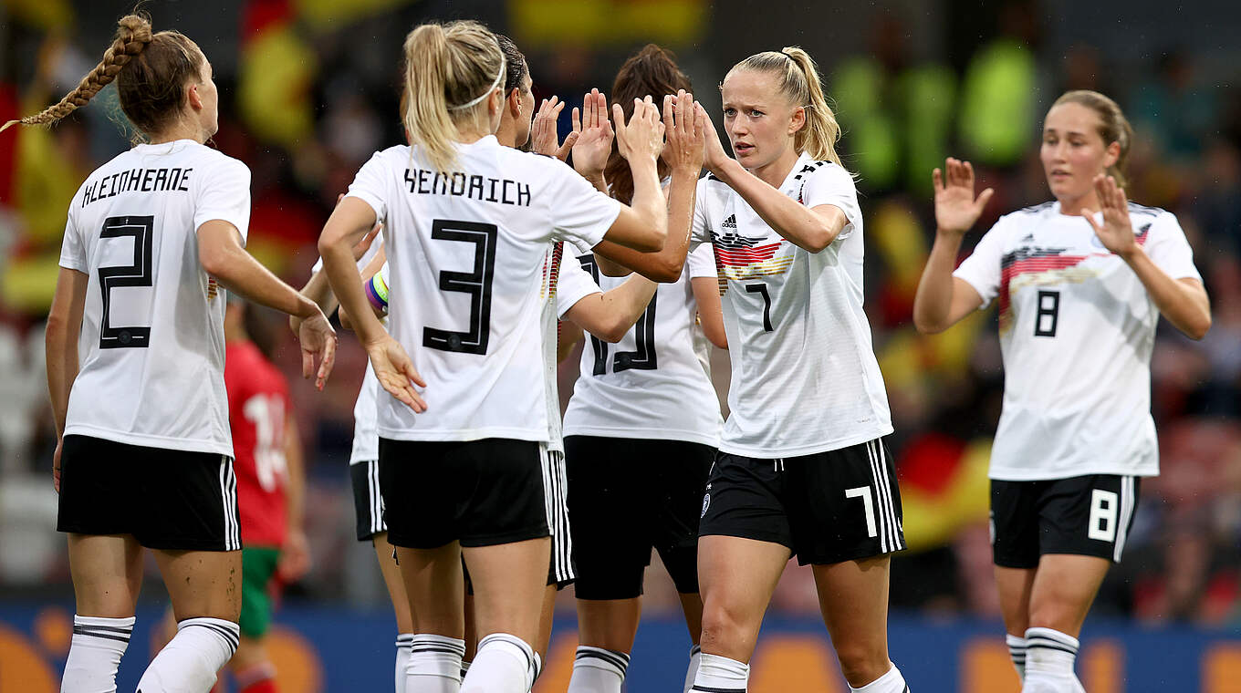 Ungefährdeter Auftakterfolg: Die DFB-Frauen gewinnen klar gegen Bulgarien © 2021 Getty Images