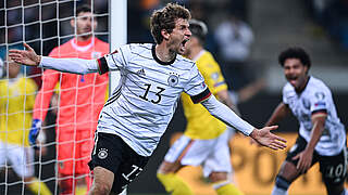 Thomas Müller's late winner was his 40th Germany goal © GES/Marvin Ibo Guengoer