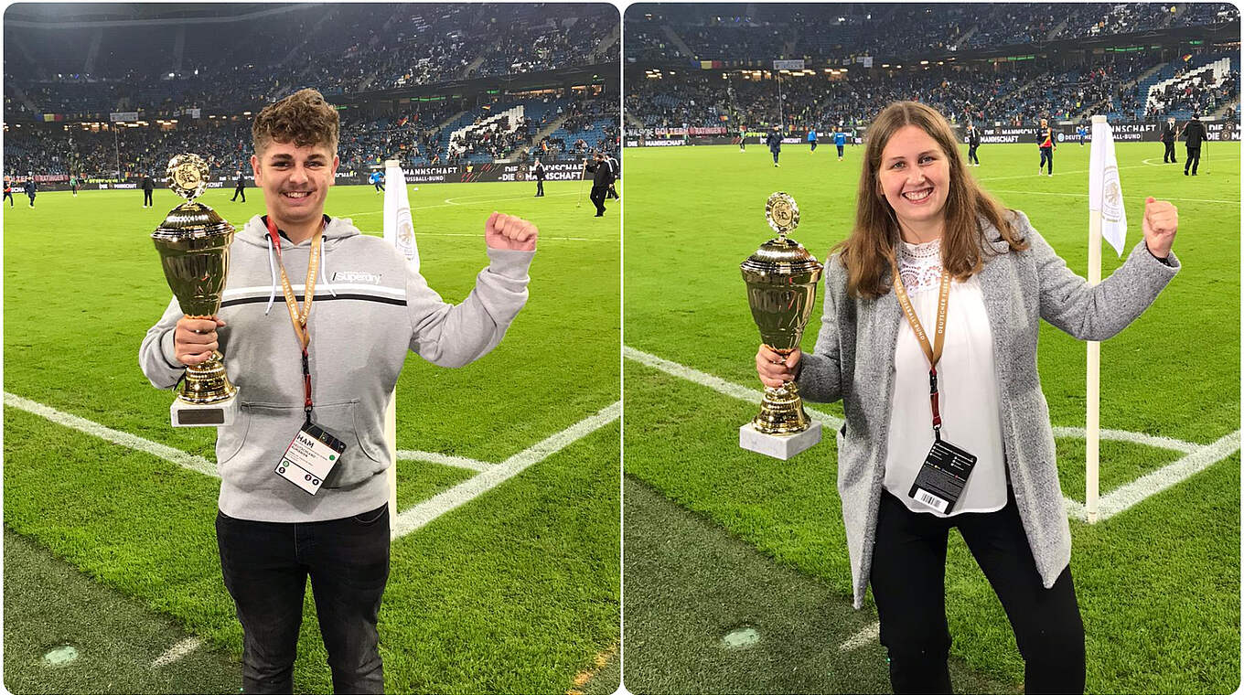 "Es hat echt Spaß gemacht": Die Amateure des Jahres 2019 im Volksparkstadion © DFB