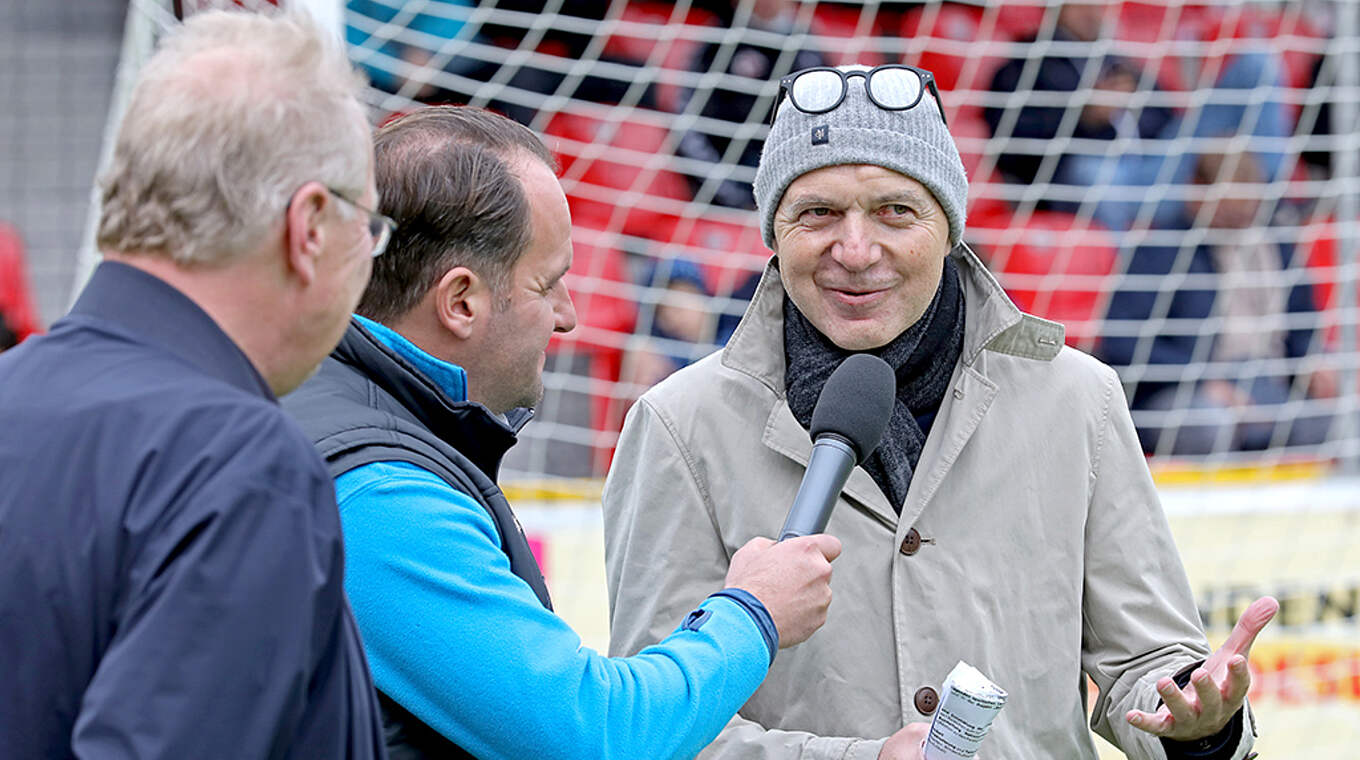 FVM-Präsident Bernd Neuendorf (r.): "Die Nationalmannschaft ist das Zugpferd" © Carsten Kobow