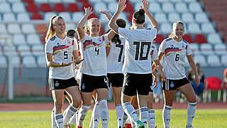 Wollen noch einmal gegen Finnland jubeln: die deutschen U 17-Juniorinnen © Getty Images