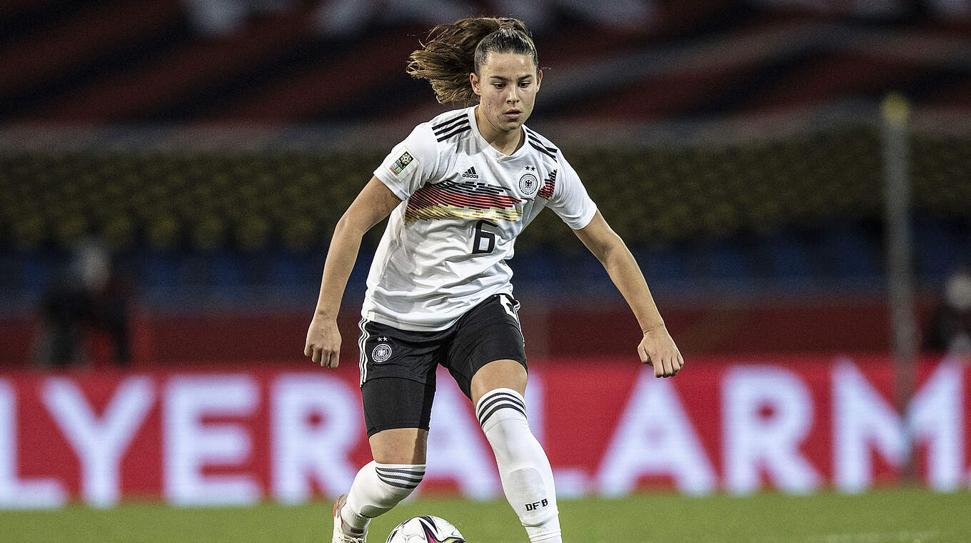 Lena Oberdorf: "We'll have more to do defensively than against Turkey." © DFB/Maja Hitij/Getty Images