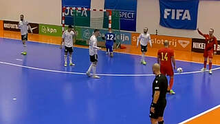 Von effizienten Belgiern ausgekontert: Die Futsal-Nationalmannschaft © DFB