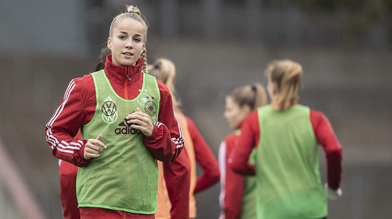 Gwinn im DFB-Dress: "Bin glücklich darüber, dass ich jetzt wieder regelmäßig dabei bin" © DFB/Maja Hitij/Getty Images