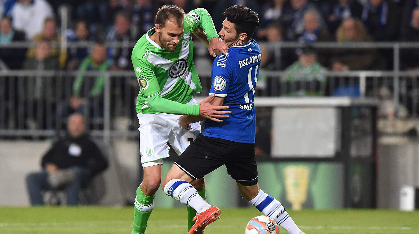Salger in the cup semi-finals with Bielefeld in 2015.  © 