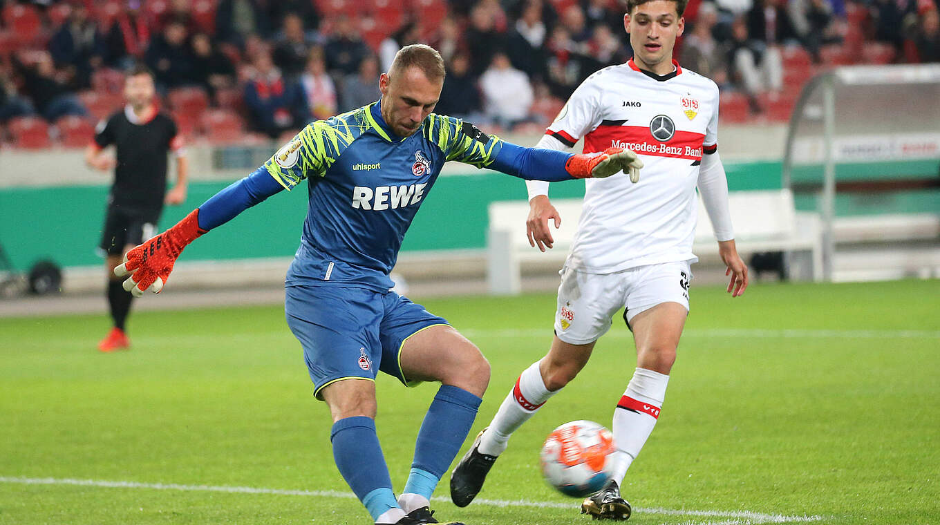 Schwäbe up against VfB: "We won again, kept a clean sheet and reached the next round." © 