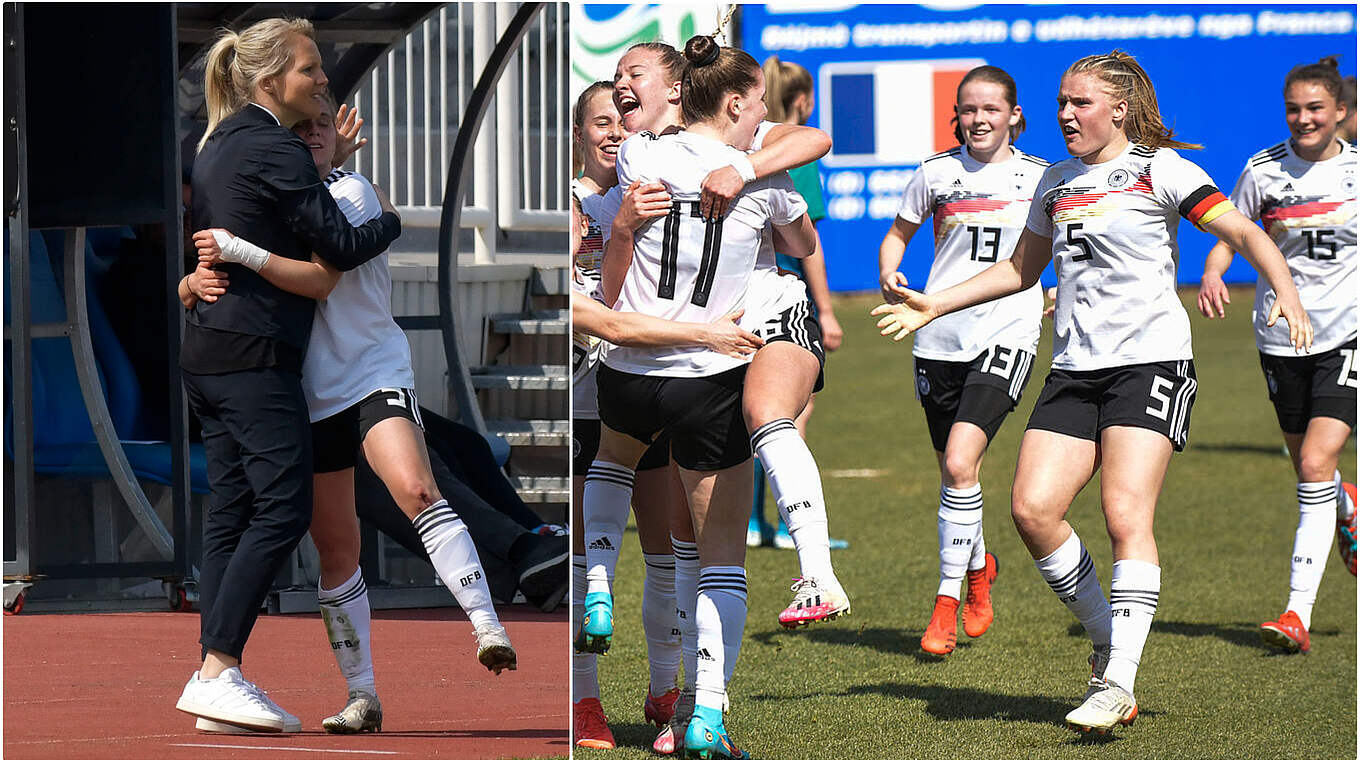 U 17-Trainerin Kromp: "Werden alles daran setzen, auf den Punkt da zu sein" © Getty/Collage DFB