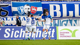 Steht drei Spieltage vor Saisonende als Meister fest: der 1. FC Magdeburg © imago