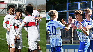 Ungeschlagen durch ihre Staffeln marschiert: die U 17 des VfB und von Hertha BSC © IMAGO/Sportfoto Rudel/Matthias Koch