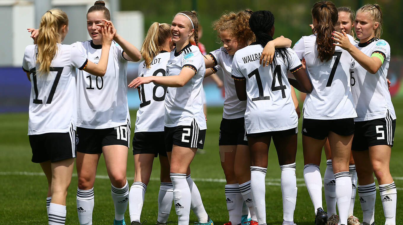 Bereits fürs Halbfinale qualifiziert: die deutschen U 17-Juniorinnen © UEFA/Jasmin Hadzic/Bosnia and Herzegovina Football Federation