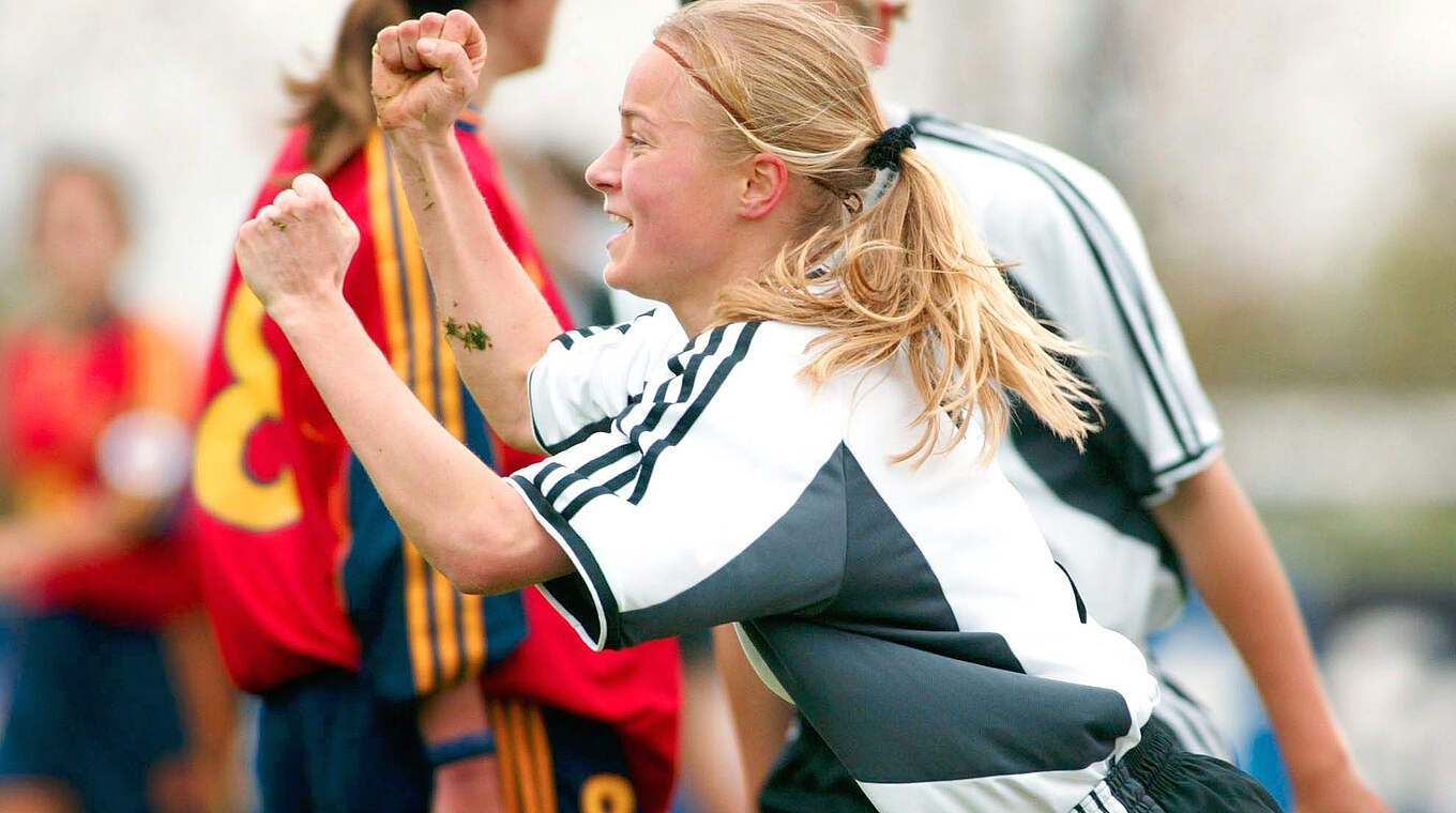 Jubel bei Annelie Brendel: Sie trifft zum 1:0 gegen Spanien © Getty Images