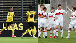 Gegner im Finale um den DFB-Pokal der Junioren: Dortmund und Stuttgart © IMAGO / Sportfoto Rudel / Fotografie73