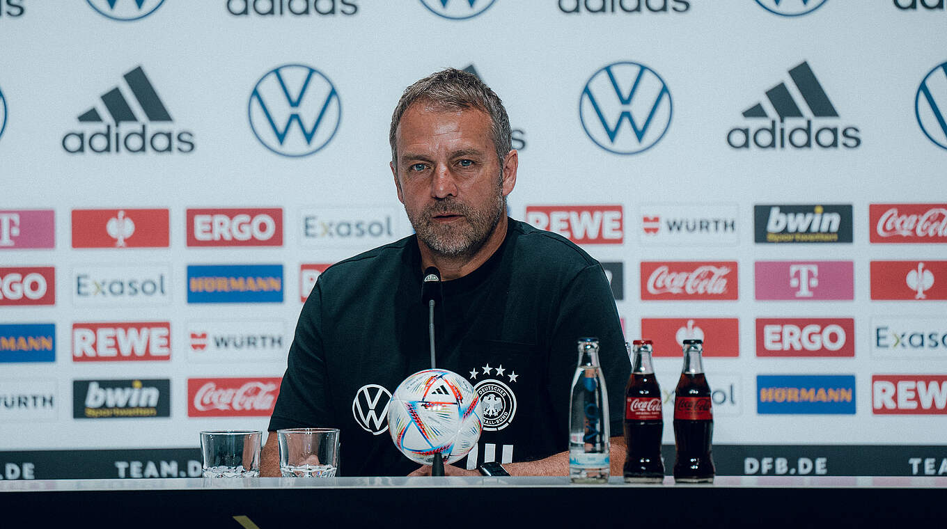 Flick: "Everyone is extremely motivated to pick up the best possible results." © Philipp Reinhard/DFB