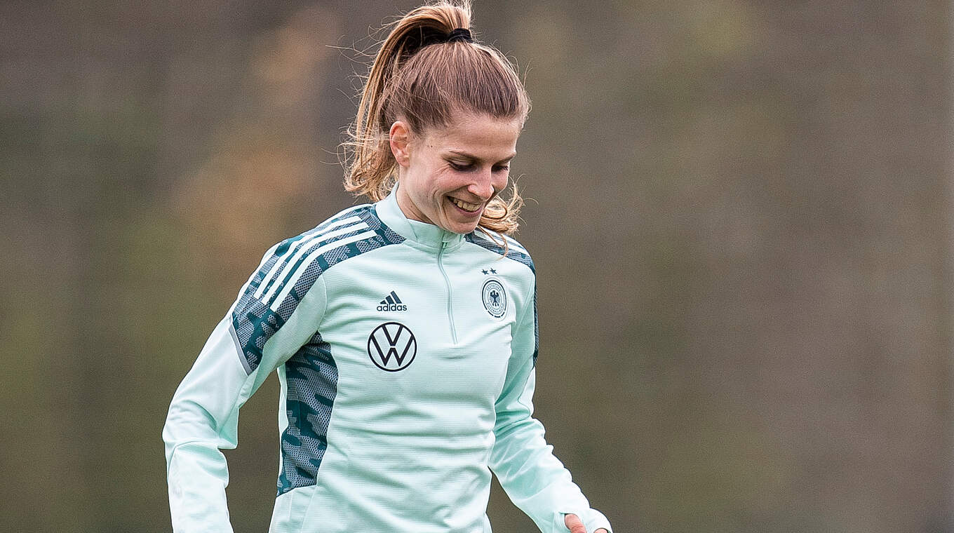 Tabea Waßmuth: "Es wird ein super Härtetest gegen die Schweiz" © DFB/Maja Hitij/Getty Images
