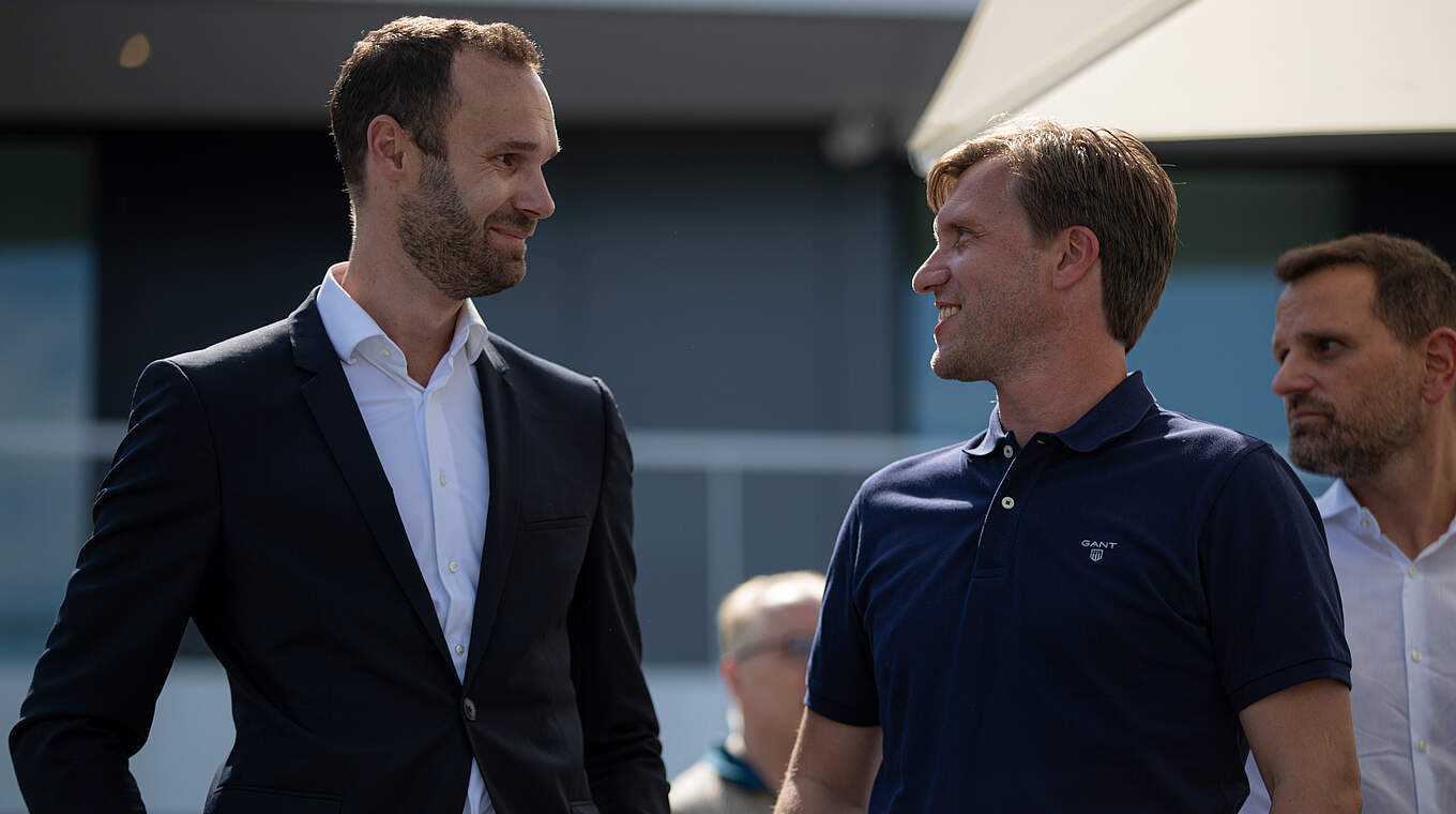 Tobias Haupt, Markus Krösche (v.l.) © Thomas Böcker/DFB