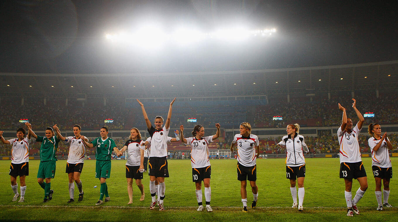 Jubel nach dem Spiel um Platz drei bei den Olympischen Spielen 2008 © Getty Images