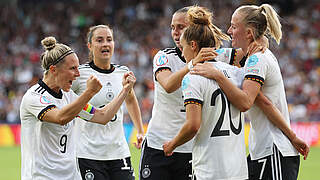 Lina Magull finally put Germany ahead with a resounding finish © DFB/Maja Hitij/Getty Images