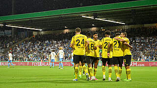 2020/21 champions Dortmund opened their campaign with a dominant performance against 1860.  © 