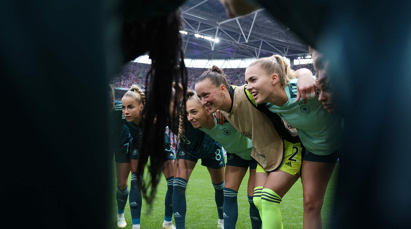 Giulia Gwinn, Sophia Kleinherne, Almuth Schult, Laura Freigang (v.l.) © DFB/Maja Hitij/Getty Images