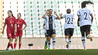 Erzielt das 2:0: Klara Bühl lässt die DFB-Frauen jubeln © DFB/Maja Hitij/Getty Images