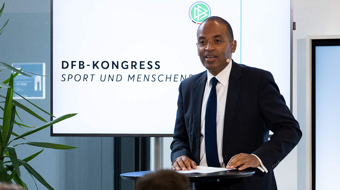 Markus N. Beeko: “Sport and human rights are rarely thought of together" © Julius Nieweler/DFB
