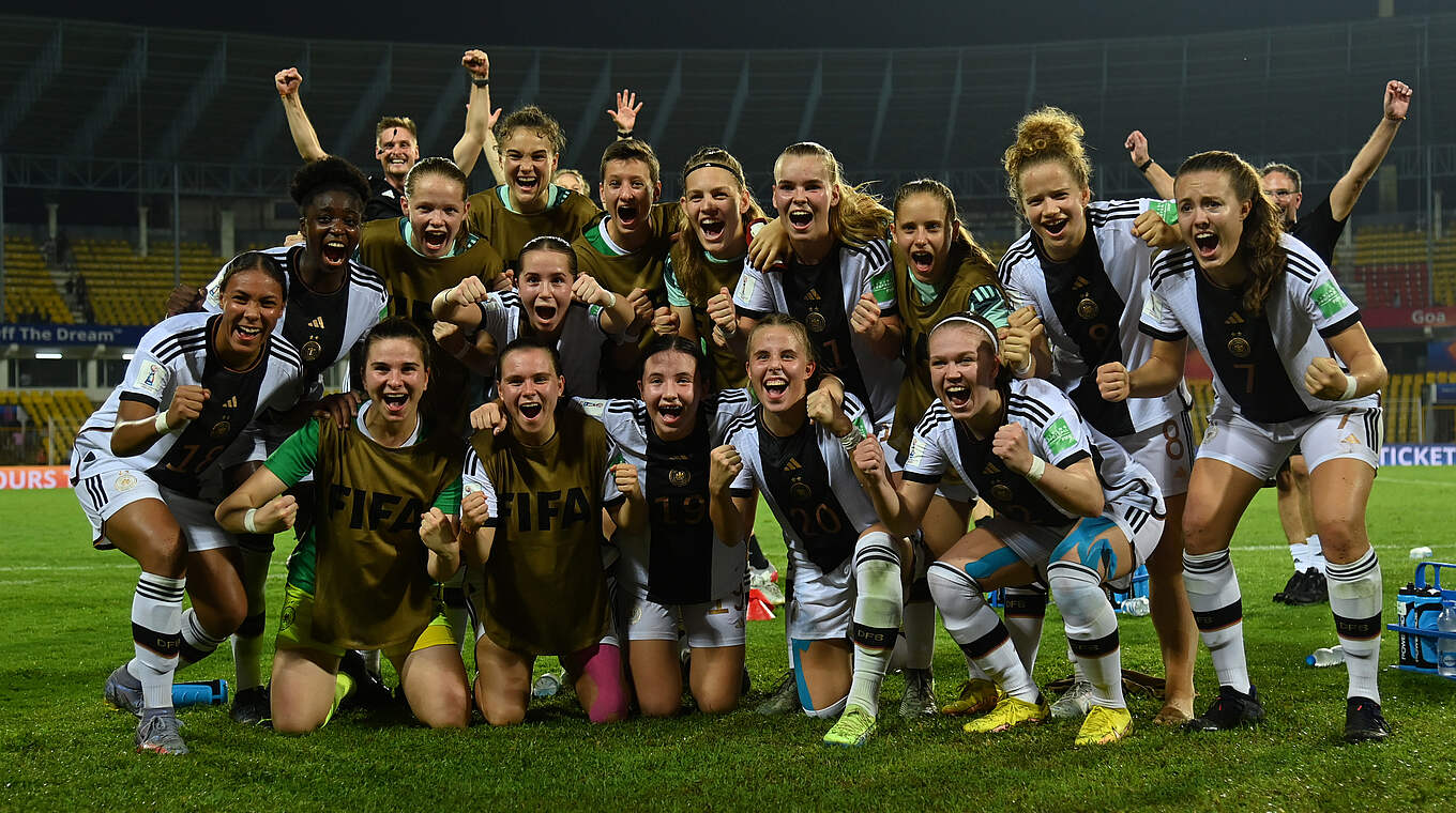 "Alle hatten eine sehr positive Einstellung": die deutsche U 17 als Einheit gegen Nigeria © FIFA/Getty Images