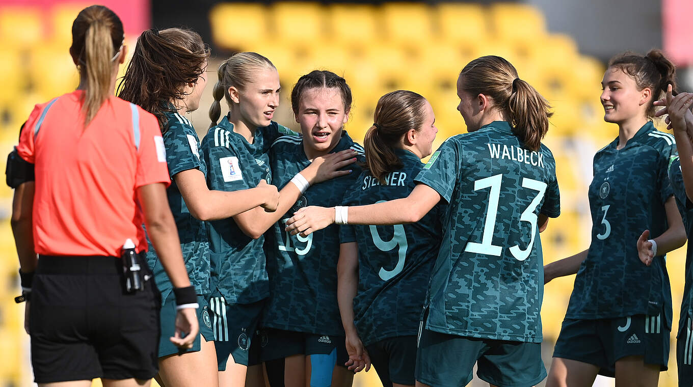 Weiße Weste nach der Vorrunde: Die U 17 darf auch gegen Neuseeland jubeln © FIFA via Getty Images