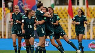 Wollen ins Halbfinale einziehen: die deutschen U 17-Juniorinnen in Indien © FIFA/Getty Images