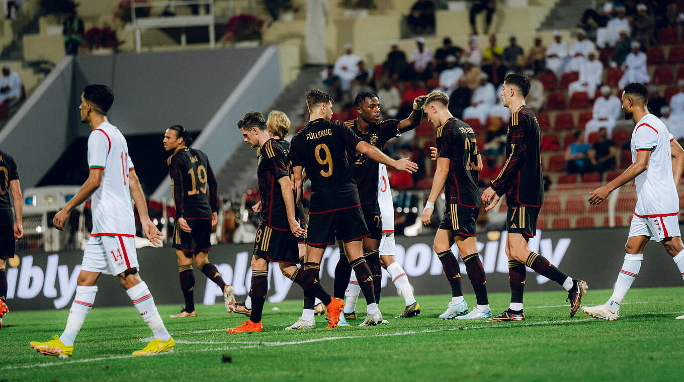 Erfolgreiche Generalprobe: Die Nationalmannschaft siegt im Oman © Philipp Reinhard/DFB