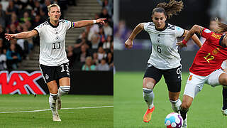 Alexandra Popp (l.) and Lena Oberdorf were part of the Germany squad that finished runners-up at EURO 2022.  © Getty Images / DFB
