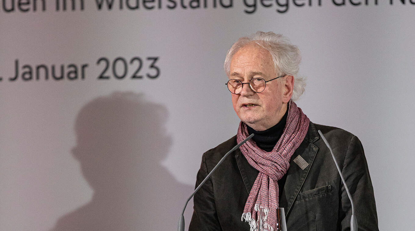 !Nie Wieder-Mitbegründer Eberhard Schulz © Thomas Böcker/DFB