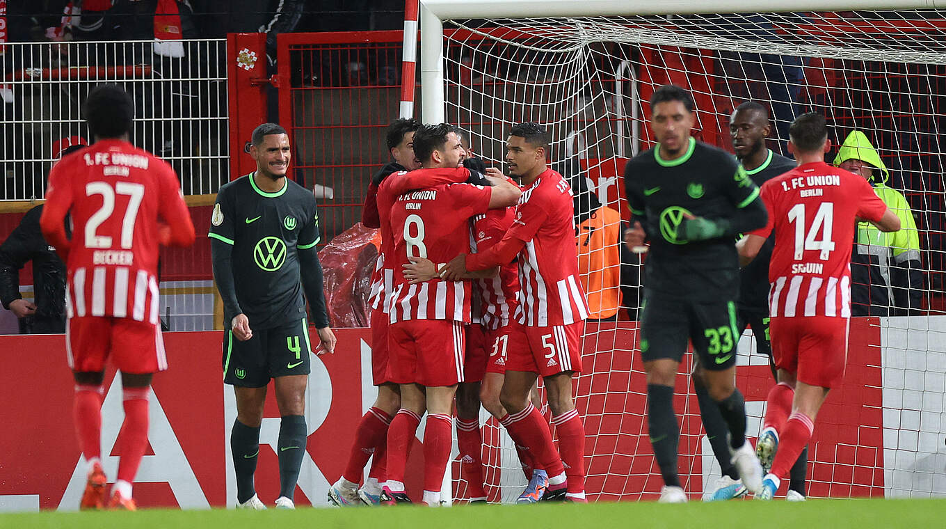 Vierter Viertelfinaleinzug: Union Berlin jubelt an der Alten Försterei © Getty Images