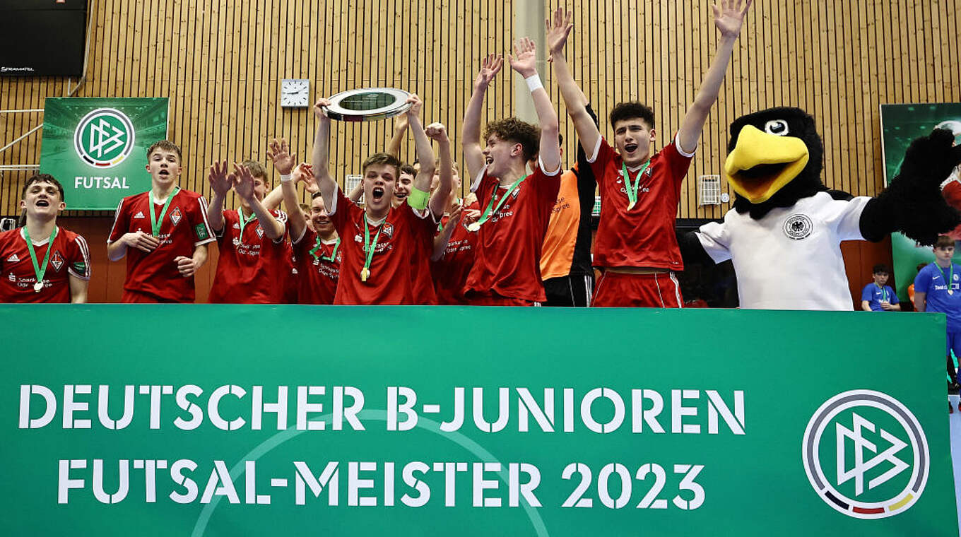1. FC Frankfurt/Oder: Deutscher B-Junioren-Futsal-Meister 2023 © Getty Images/Christof Koepsel