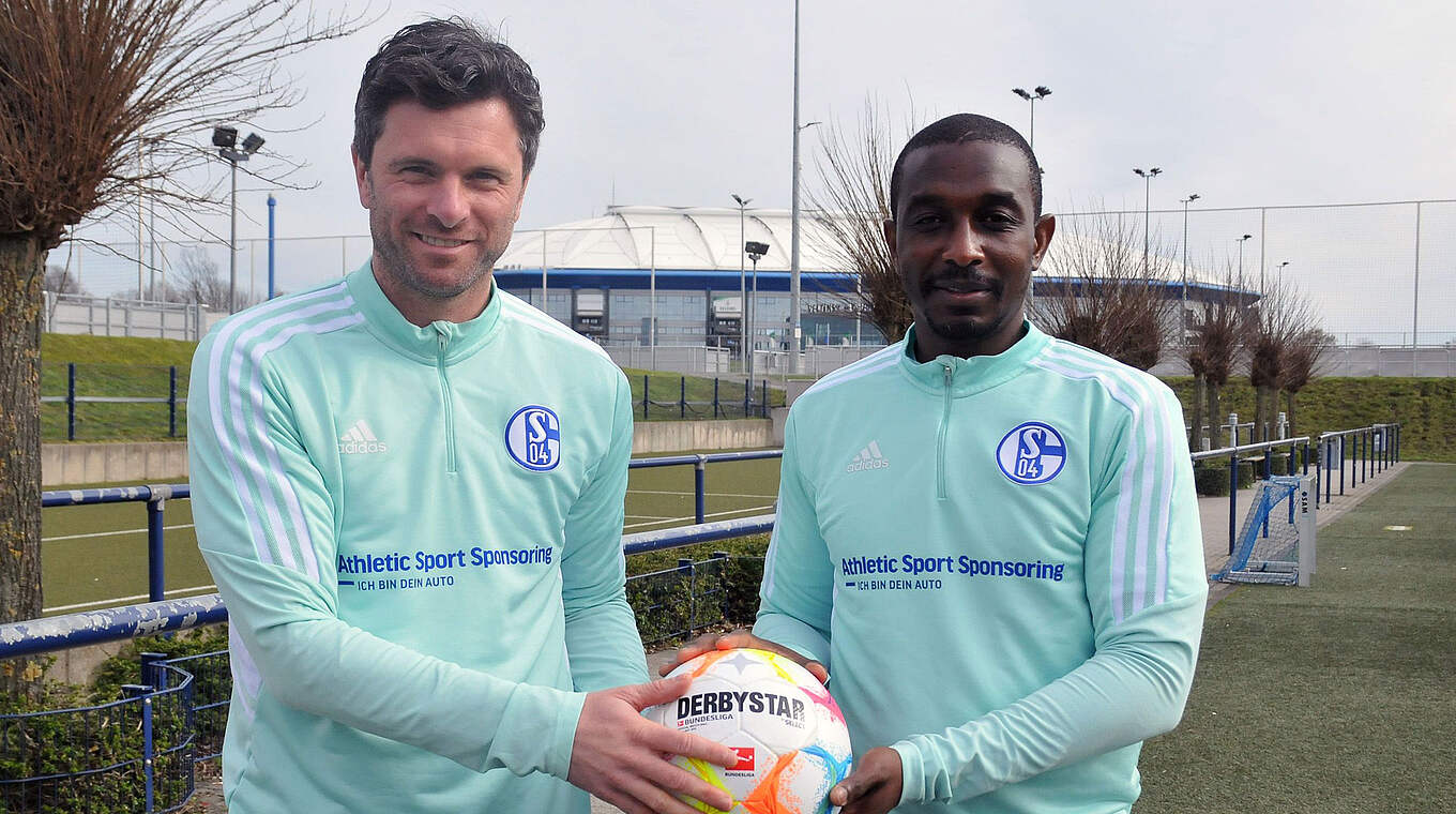 Hoogland (l.) und Takyi: "In der Knappenschmiede wird hervorragende Arbeit geleistet" © MSPW