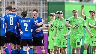 Erstmals im Endspiel um die B-Junioren-Meisterschaft: Bielefeld und Wolfsburg © Getty Images/Collage DFB