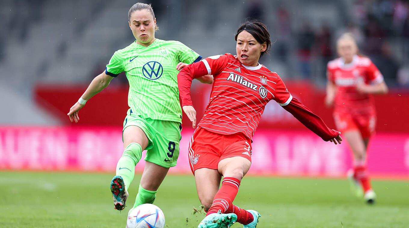 Ewa Pajor (l.) und Saki Kumagai © Getty Images