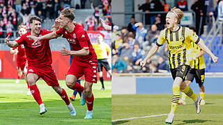 Mainz vs. Dortmund: Wer krönt sich zum Deutschen A-Junioren-Meister 2023? © Getty/Collage DFB