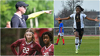 Trainer und Topspielerinnen: SVM-Coach Wendland, Bayers Boboy (r.) und Bröring © Getty Images/imago/Collage DFB