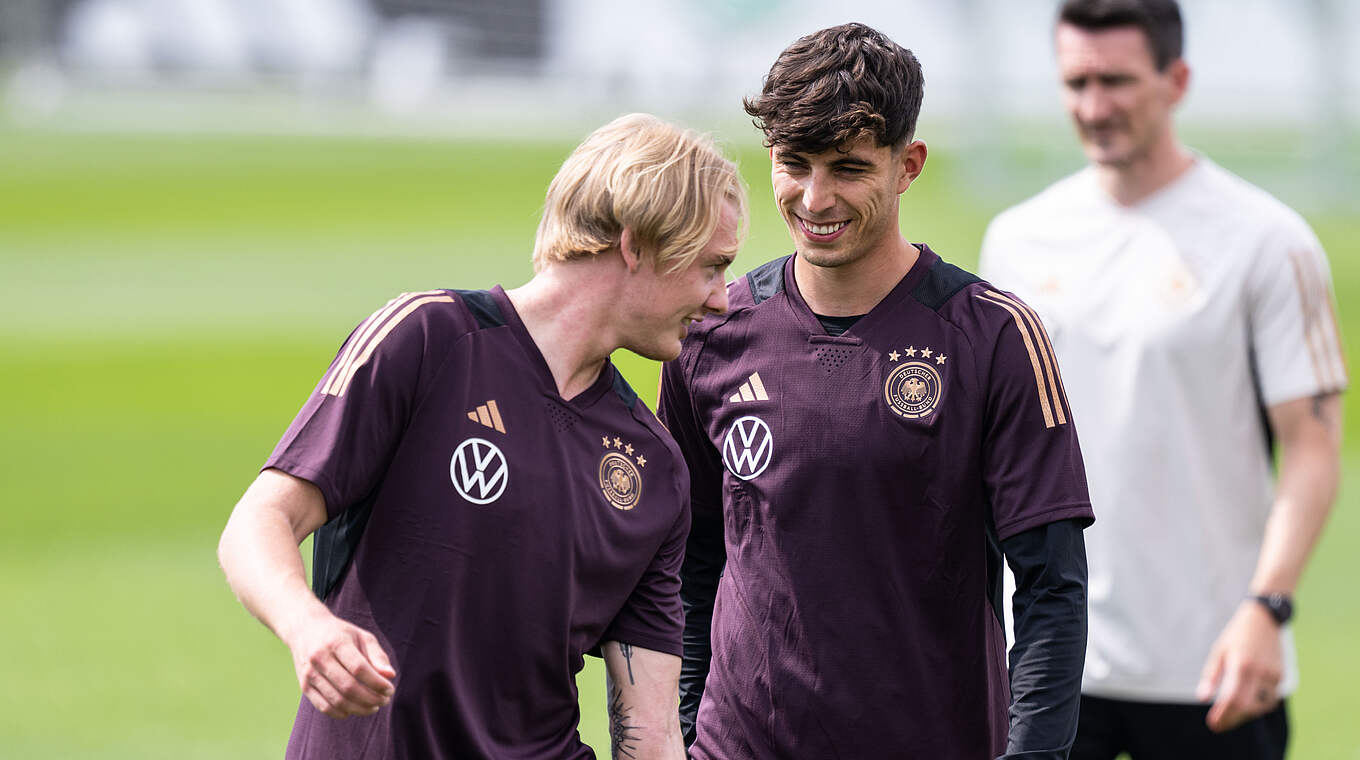 Julian Brandt (l.) und Kai Havertz © DFB/GES-Sportfoto