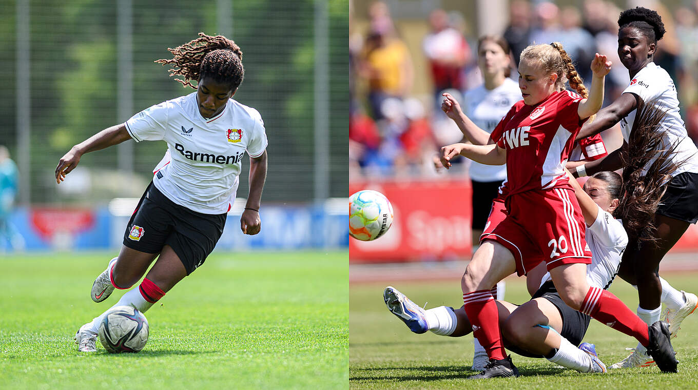 Top-Torjägerinnen: Leverkusens Delice Boboy (l.) und Aurichs Ana-Carolin Hoffmann © Getty Images Collage DFB