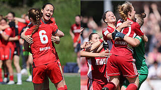 Ein Team feiert eine Titelpremiere: Bayer Leverkusen oder die SpVg Aurich? © Getty Images Collage DFB
