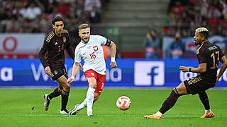 Jakub Błaszczykowski (2nd from l.) featured in his final game for Poland. © GES