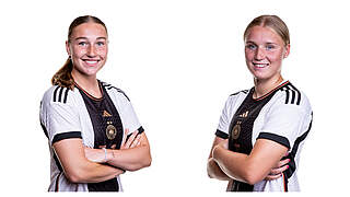 Wollen bei der U 19-EM gemeinsam erfolgreich sein: Sophie Nachtigall (l.) und Jella Veit © DFB/Lara Suffel