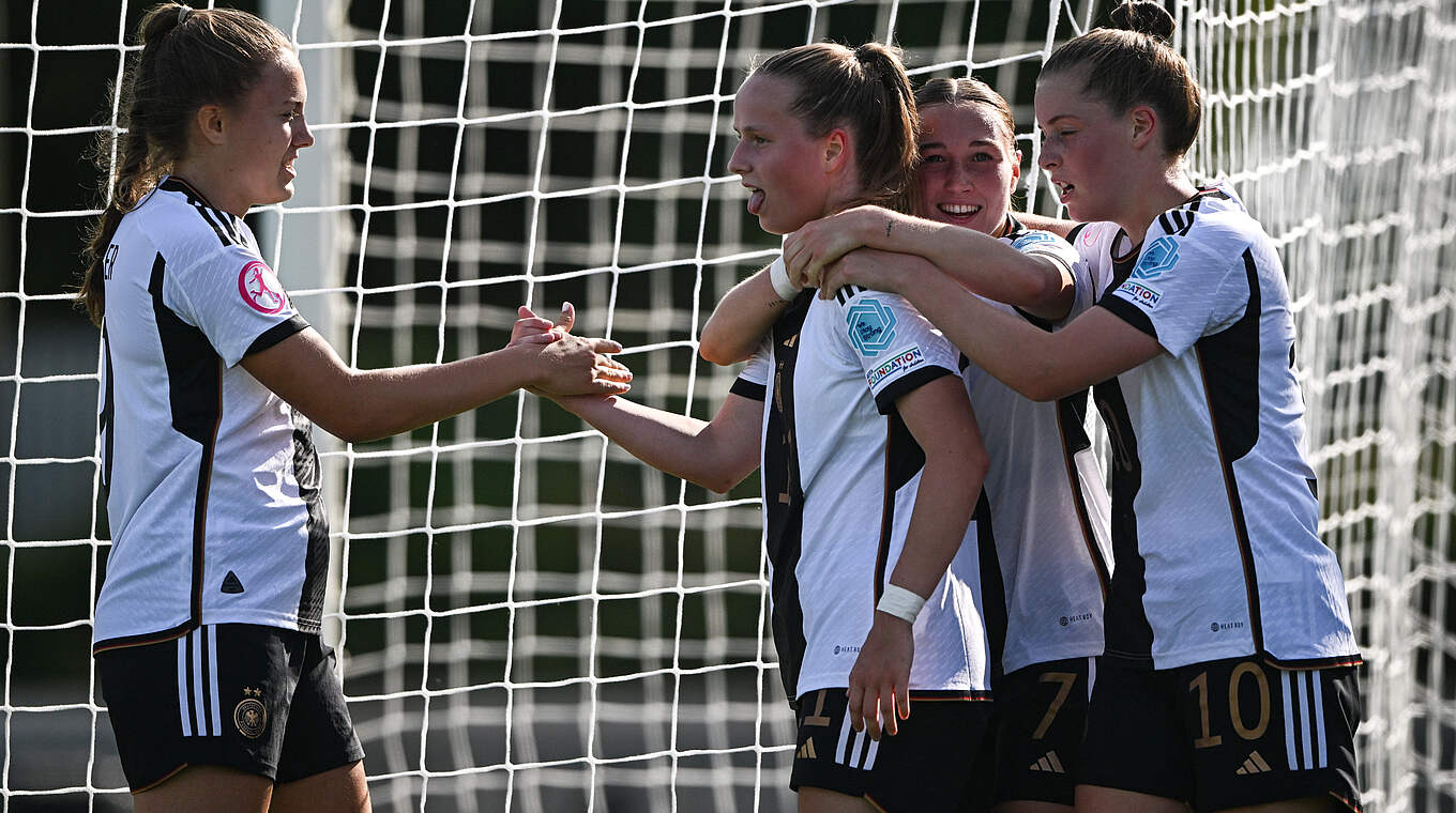 Startet mit einem 6:0 in die Europameisterschaft in Belgien: die U 19-Frauen © Harry Murphy - Sportsfile/UEFA via Getty Images