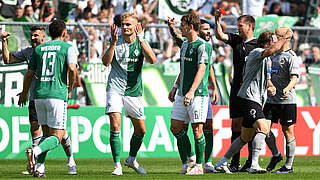 Muss zwei Pokalspiele aussetzen: Amos Pieper (Nr. 5) von Werder Bremen © imago