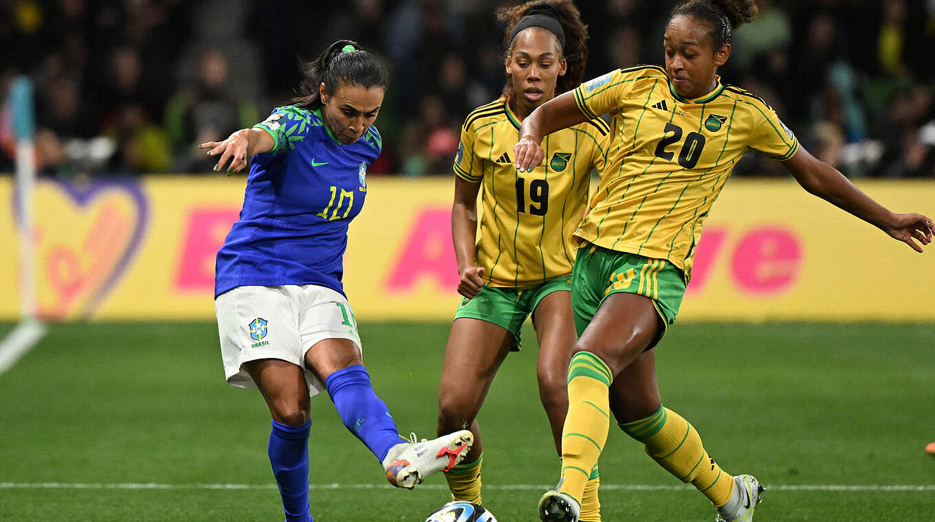 Überraschung: Jamaika schickt Brasilien mit Superstar Marta nach Hause © WILLIAM WEST/AFP via Getty Images