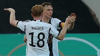 Hoffenheim's Maximilian Beier put Germany U21s ahead © 2023 Getty Images